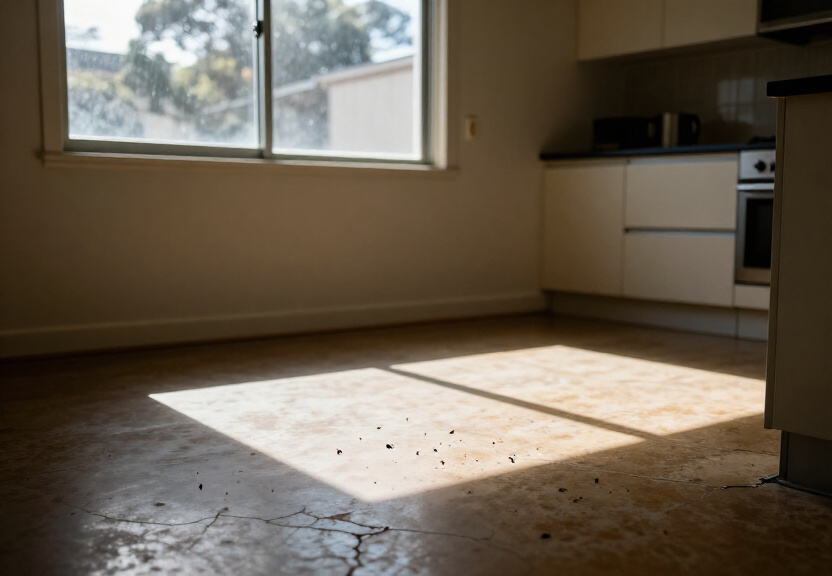 Rodent droppings in a Claremont Meadows garage before pest control